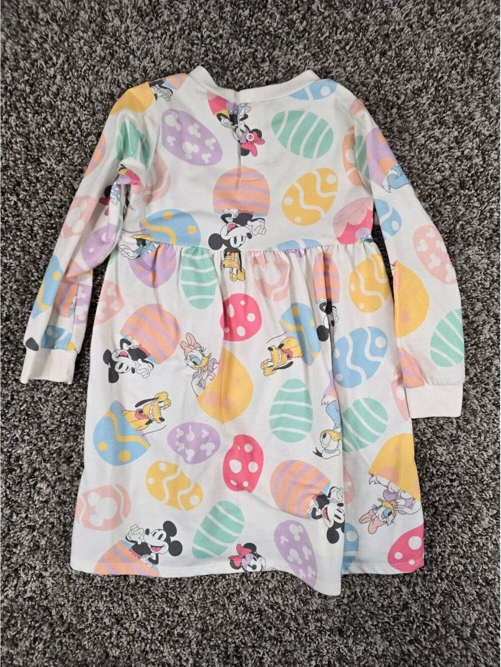 Disney Toddler Girl Sz 4T Knee Length Pastel Easter Egg Dress Mickey and Friends